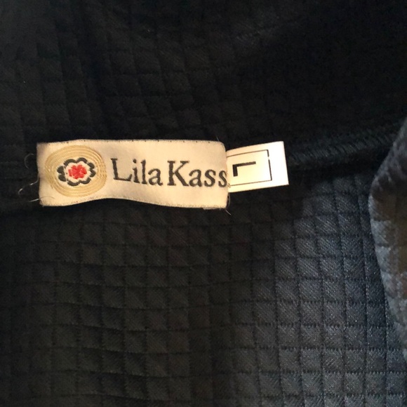 Long sleeve quilted black dress, size L - Picture 6 of 7